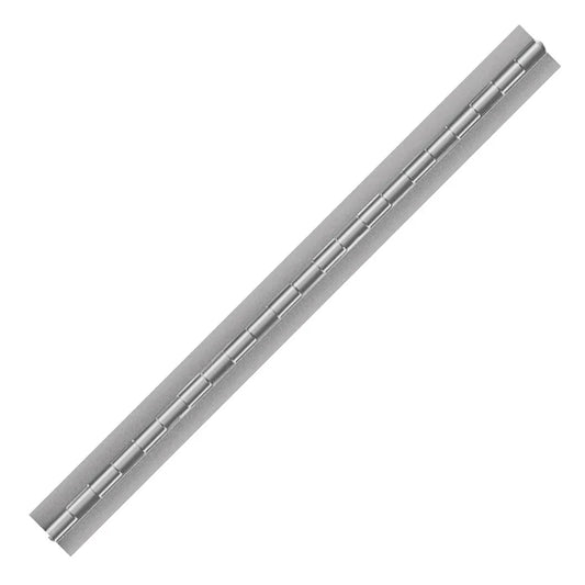 Stainless Steel Mill Finish Continuous Hinge, Blank, Material Thickness: 0.040", Open Width 1.06"