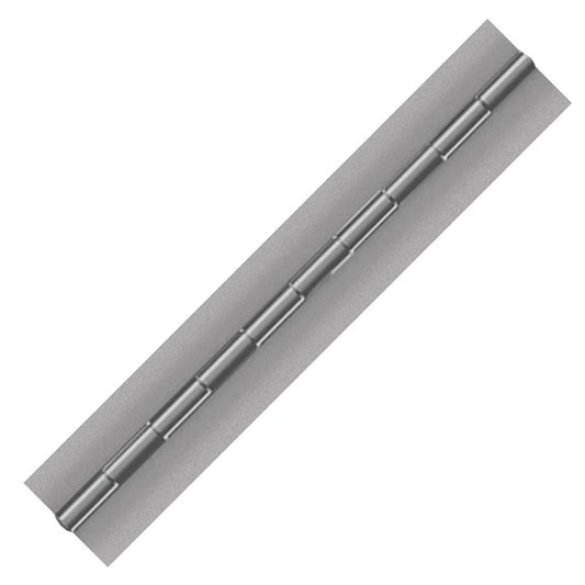 Stainless Steel Mill Finish Continuous Hinge, Blank, Material Thickness: 0.090", Open Width 2.00"