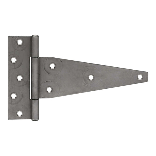 Stainless Steel Tee Hinge, Countersunk Holes, Material Thickness: 0.120", Open Width 12.25", Strap Leaf Width 10", Length 7.00"