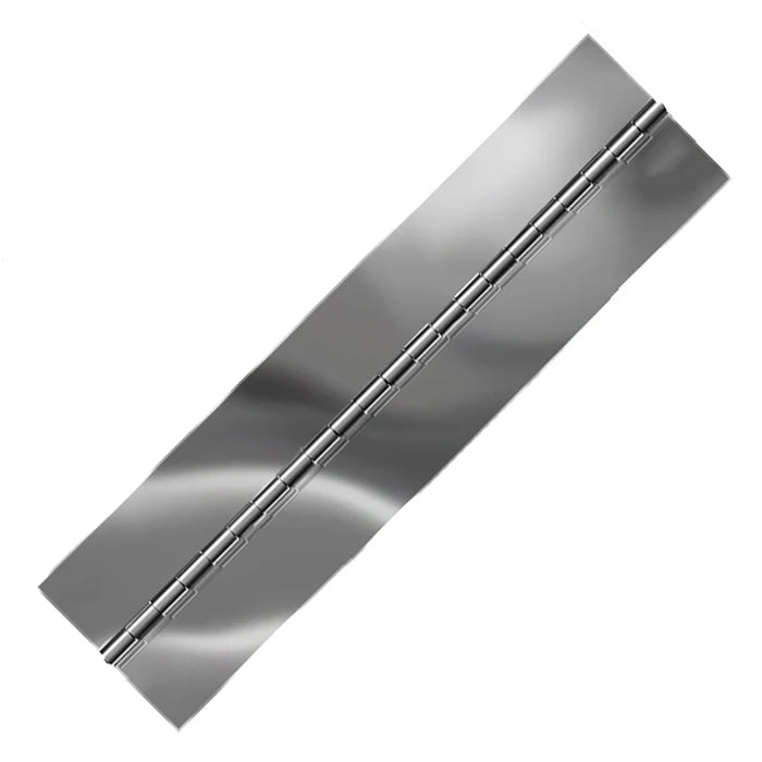 Bright Annealed Stainless Steel Continuous Hinge, Blank, Material Thickness: 0.060", Open Width 3.00"