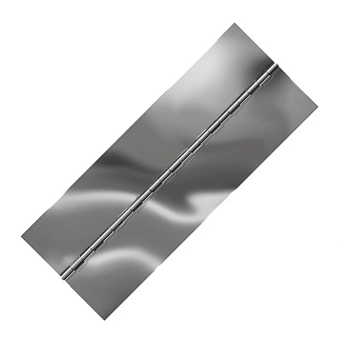 Bright Annealed Stainless Steel Continuous Hinge, Blank, Material Thickness: 0.060", Open Width 4.50"