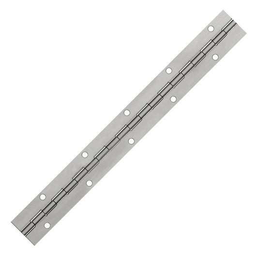 Aluminum Continuous Hinge, Staggered Holes, Material Thickness: 0.040", Open Width 1.25"