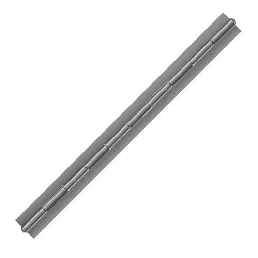Titanium Continuous Hinge, Blank, Material Thickness: 0.060", Open Width 1.50", Hinge Length 72", Pin Diameter 1.00"