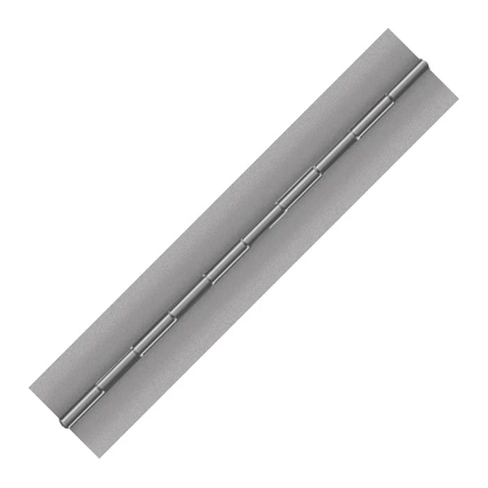 Titanium Continuous Hinge, Blank, Material Thickness: 0.060", Open Width 1.50", Hinge Length 24", Pin Diameter 0.125"