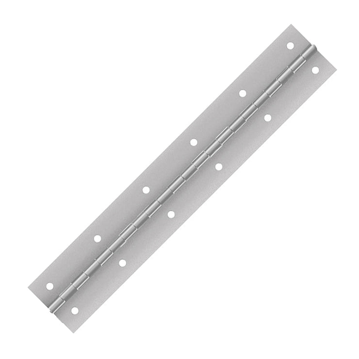 Aluminum Continuous Hinge, Holes, Material Thickness: 0.040", Open Width: 1.06"