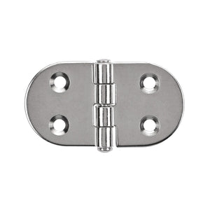 14018<br><b>MARINE STAMPED HINGE</b><br>MAT. THICKNESS - 0.078"<br>SCREW SIZE - 8<br>OPEN WIDTH - 3.00"<br>LENGTH - 1.50"<br>PIN DIA. - 0.195"