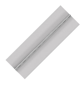 10014<br><b>ALUMINUM CONTINUOUS HINGE</b><br>A-60450-125-5 X 72" B<br>No Holes<br>Mat. Thickness - .060"/16 GA<br>Open Width - 4"<br>Knuckle Length - .5"