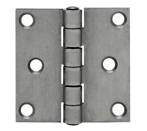 10817<br><b>STAINLESS STEEL<br>BUTT HINGE<br></b> Mat. Thickness - 0.120"/11 GA <br>Open Width – 3.00"<br>Length – 3.00"<br> Countersunk Holes<br> SSB-120300-300 HC