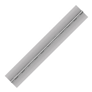 12243<br><b>ALUMINUM CONTINUOUS<br> HINGE</b><br>A-60200-187-5 X 72" B<br>No Holes<br>Mat. Thickness - .060"/16 GA<br>Open Width - 2"<br>Knuckle Length - .5"