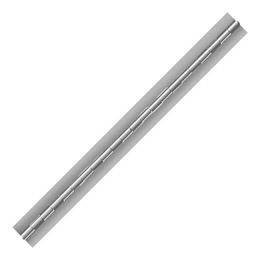 Aluminum Continuous Hinge, Blank, Material Thickness: 0.040", Open Width 1.25"