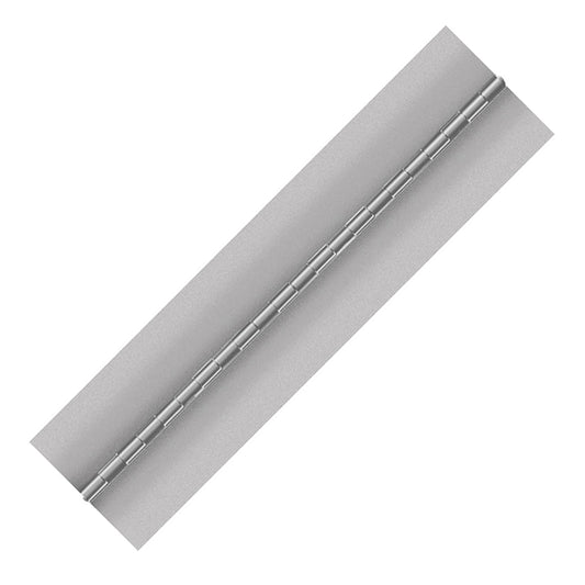 Aluminum Continuous Hinge, Blank, Material Thickness: 0.050", Open Width 3.00", Pin Diameter 0.300"