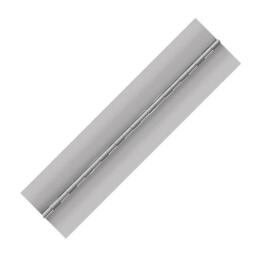 Aluminum Continuous Hinge, Blank, Material Thickness: 0.060", Open Width 3.00", Pin Diameter 0.125", Knuckle Length 0.50"