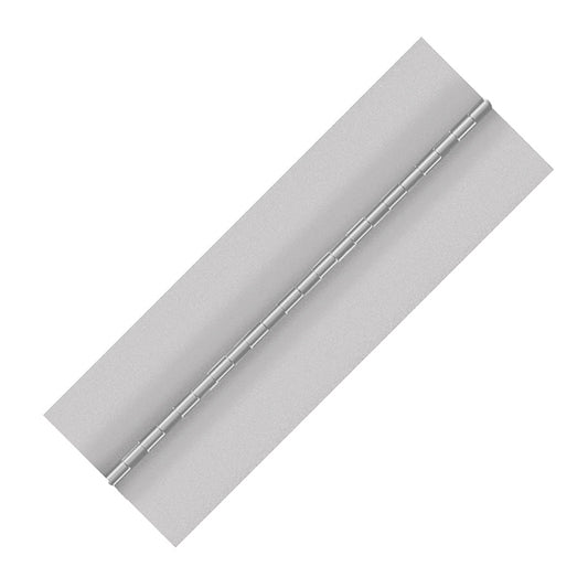 Aluminum Continuous Hinge, Blank, Material Thickness: 0.060", Open Width 4.50", Pin Diameter 0.125", Knuckle Length 0.50"