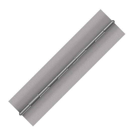 Aluminum Continuous Hinge, Blank, Material Thickness: 0.075", Open Width 3.00", Pin Diameter 0.250", Knuckle Length 1.00"