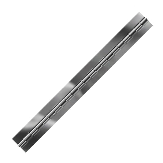 Bright Annealed Stainless Steel Continuous Hinge, Blank, Open Width 1.25"
