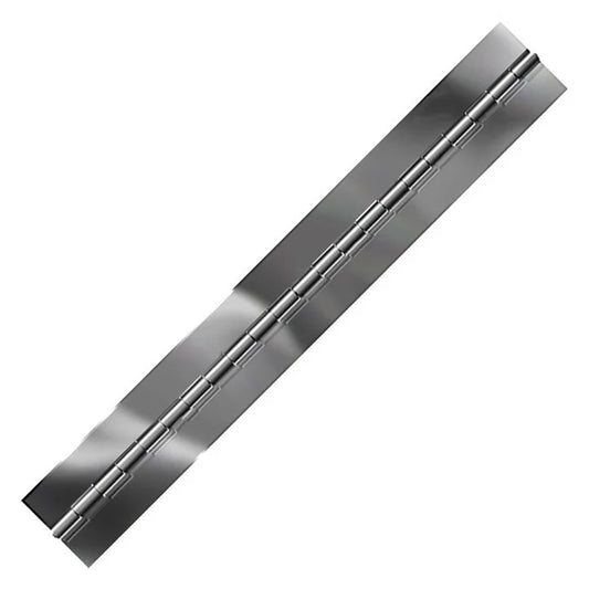 Bright Annealed Stainless Steel Continuous Hinge, Blank, Open Width 2.00"