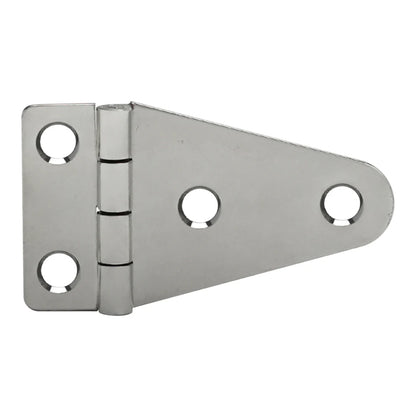 Stainless Steel Strap Tee Hinge, Electro-Polished, Countersunk Holes, Material Thickness: 0.060"