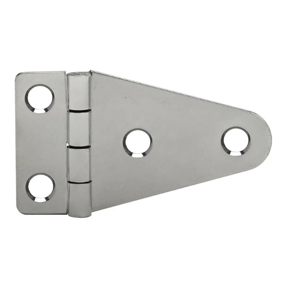 Stainless Steel Strap Tee Hinge, Electro-Polished, Countersunk Holes, Material Thickness: 0.060