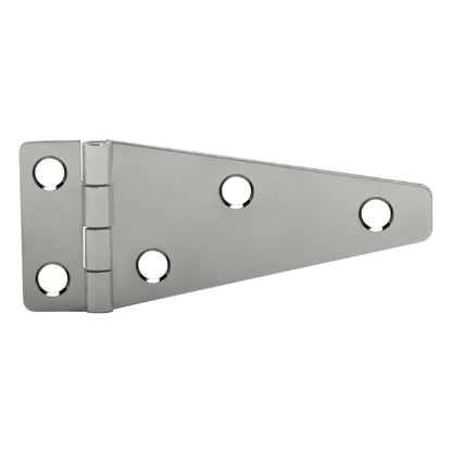 Stainless Steel Strap Tee Hinge, Electro-Polished, Countersunk Holes, Material Thickness: 0.060"