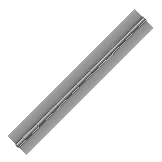Stainless Steel Mill Finish Continuous Hinge, Blank, Material Thickness: 0.040", Open Width 1.50"