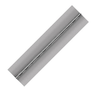 Stainless Steel Mill Finish Continuous Hinge, Blank, Material Thickness: 0.050"