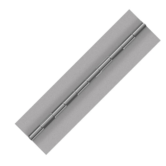 Stainless Steel Mill Finish Continuous Hinge, Blank, Material Thickness: 0.090", Open Width 3.00"