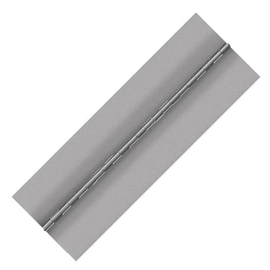 Aluminum Continuous Hinge, Blank, Material Thickness: 0.075", Open Width 4.00", Pin Diameter 0.187", Knuckle Length 0.50"
