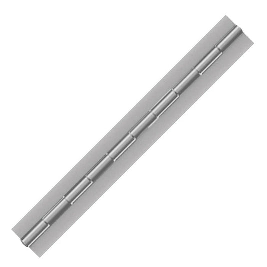 Aluminum Continuous Hinge, Blank, Material Thickness: 0.075", Open Width 1.50", Pin Diameter 0.250", Knuckle Length 1.00"
