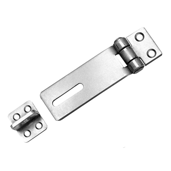 Stainless Steel Hasp & Staple Set, Countersunk Holes, Material Thickness: 0.120"