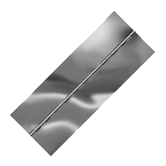 Bright Annealed Stainless Steel Continuous Hinge, Blank, Material Thickness: 0.060", Open Width 4.50"
