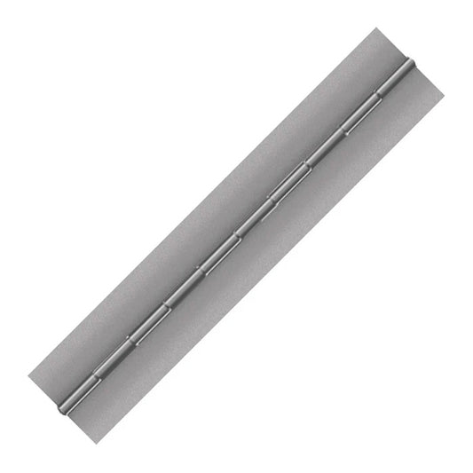 Titanium Continuous Hinge, Blank, Material Thickness: 0.060", Open Width 1.50", Hinge Length 24", Pin Diameter 0.125"