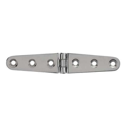Marine Cast Strap Hinge, Material Thickness: 0.185", Open Width 6.00", Length 1.106"
