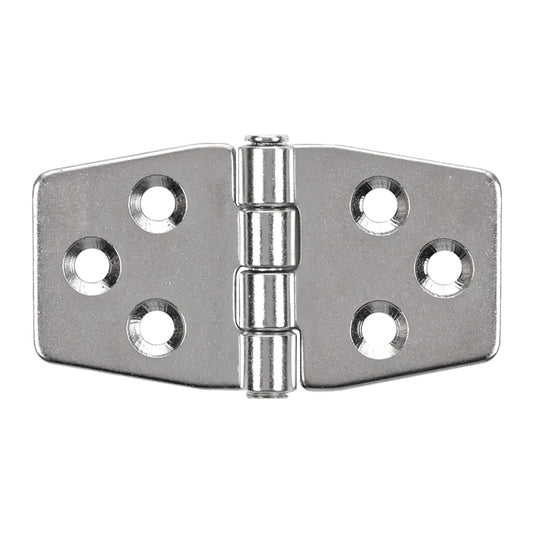 Marine Stamped Hinge, Material Thickness: 0.078", Open Width 3.00", Length 3.00", Type Tapered