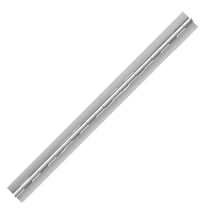 10001<br><b>ALUMINUM CONTINUOUS HINGE</b><br>A-40106-093-5 X 72" B<br>No Holes<br>Mat. Thickness -.040"/19 GA<br>Open Width - 1.00"<br>Knuckle Length - .5"
