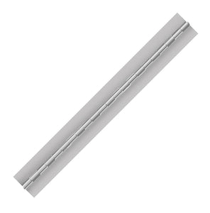 10003<br><b>ALUMINUM CONTINUOUS HINGE</b><br>A-40150-093-5 X 72" B<br>No Holes<br>Mat. Thickness - .040"/19 GA<br>Open Width - 1.5"<br>Knuckle Length - .5"