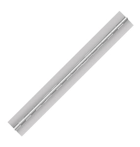 10008<br><b>ALUMINUM CONTINUOUS HINGE</b><br>A-60150-125-5 X 72" B<br>No Holes<br>Mat. Thickness - .060"/16 GA<br>Open Width - 1.5"<br>Knuckle Length - .5"
