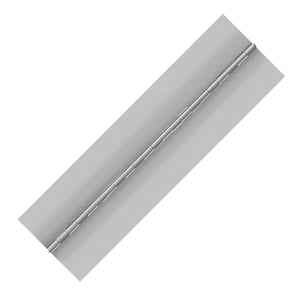 10012<br><b>ALUMINUM CONTINUOUS HINGE</b><br>A-60350-125-5 X 72" B<br>No Holes<br>Mat. Thickness - .060"/16 GA<br>Open Width - 3.50"<br>Knuckle Length - .5"