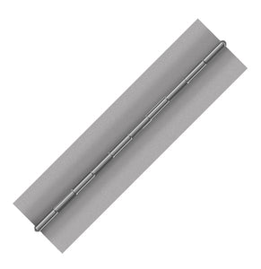 10043<br><b>ALUMINUM CONTINUOUS HINGE</b><br>A-75300-250-1 X 72" B<br>No Holes<br>Mat. Thickness - .075"/14 GA<br>Open Width - 3"<br>Knuckle Length - 1"