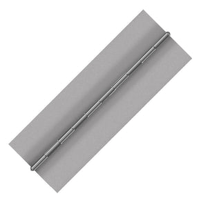 10045<br><b>ALUMINUM CONTINUOUS HINGE</b><br>A-75400-250-1 X 72" B<br>No Holes<br>Mat. Thickness - .075"/14 GA<br>Open Width - 4"<br>Knuckle Length - 1"