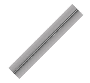 10048<br><b>ALUMINUM CONTINUOUS HINGE</b><br>A-90200-250-1 X 72" B<br>No Holes<br>Mat. Thickness - .090"/13 GA<br>Open Width - 2"<br>Knuckle Length - 1"
