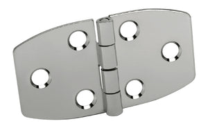 10078<br><b>STAINLESS STEEL TAPERED BUTT HINGE<br></b> Mat. Thickness - 0.060"/16 GA<br>Open Width – 2.75"<br>Length - 1.50"<br>Countersunk Holes<br> SSTB-60275-150 HC