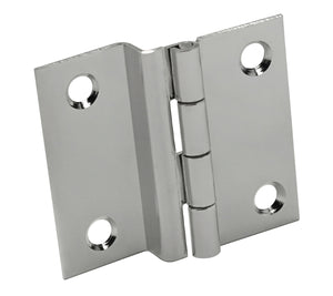 10082<br><b>STAINLESS STEEL<br>OFFSET BUTT HINGE<br></b> Mat. Thickness -  0.060"/16 GA<br>Open Width - 2.50"<br>Length – 2.00"<br> Offset – 0.375”<br>Countersunk Holes<br>SSOB-60250-200 HC