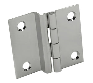 10083 <br><b>STAINLESS STEEL<br>OFFSET BUTT HINGE<br></b> Mat. Thickness - 0.060"/16 GA<BR> Open Width - 2.75"<BR>LENGTH – 2.00"<BR>Offset – 0.375"<BR> Countersunk Holes<br>SSOB-60275-200 HC<BR>
