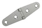 10090<br><b>STAINLESS STEEL<br>STRAP HINGE<br></b>Electro-Polished<br>Countersunk Holes<br>Mat. Thickness - .060"/16 GA<br>Open Width - 2"<br>Length - 1"<br>RSS-60400-100 HC