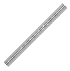 10459<br><b>ALUMINUM CONTINUOUS HINGE<br></b>A-60106-125-5 X 72" B<br>No Holes<br>Mat. Thickness - .060"/16 GA<br>Open Width - 1.06"<br>Knuckle Length - .5"