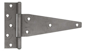 10845<br><b>STAINLESS STEEL<br>TEE HINGE<br></b> Mat. Thickness - .120"/11 GA<br>Strap Leaf Width - 10.00"<br>Open Width - 12.25" <br>Length – 7.00"<br>Countersunk Holes<br>SST-1201000-700 HC