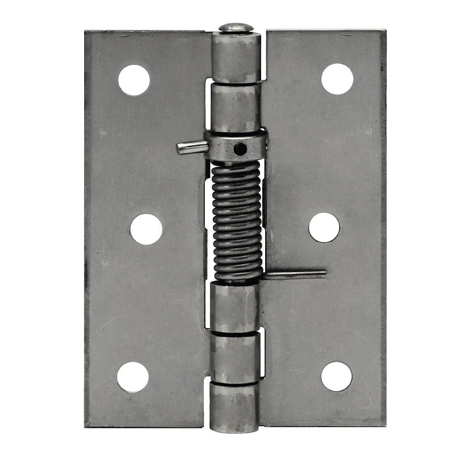 10935<br><b>SPRING LOADED HINGES<br></b>SSSB-120300-400 P<br>Holes<br>Mat. Thickness - .120"/11 GA<br>Open Width - 3"<br>Length - 4"