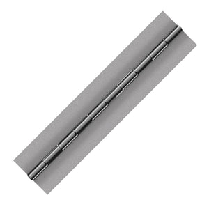 11016<br><b>STAINLESS STEEL<br>CONTINUOUS PIANO HINGE<BR></b>SS-90250-250-1 X 72" B<br>No Holes<br>Mat. Thickness - .090"/13 GA<br>Open Width - 2.5"<br>Knuckle Length - 1"