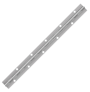 11579<br><b>ALUMINUM CONTINUOUS HINGE<br>STAGGERED HOLES<br></b>A-40106-093-5 X 72" P<br>Mat. Thickness - .040"/19 GA<br>Open Width - 1.06"<br>Knuckle Length - .5"