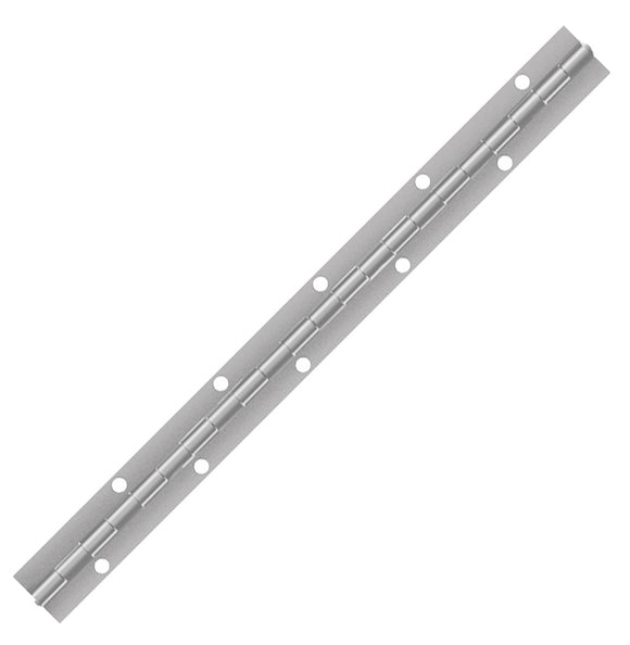 11579<br><b>ALUMINUM CONTINUOUS HINGE<br>STAGGERED HOLES<br></b>A-40106-093-5 X 72